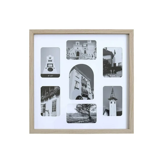 7-Opening Collage Picture Frame, Natural