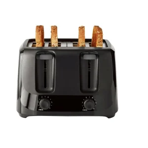 4-Slice Toaster – Black with 6 Shade Settings